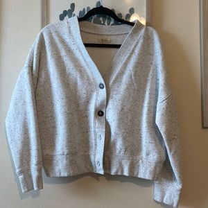 Madewell cropped sweatshirt cardigan